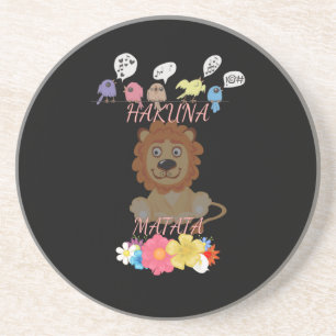 Charming "Flora and Fauna Hakuna Matata" Baby Lion Coaster