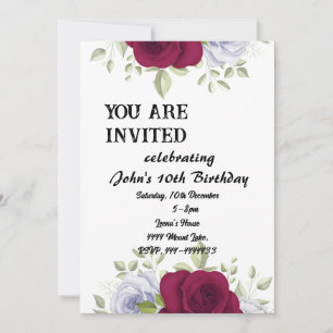 Charming Floral Invitation