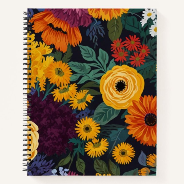 Charming Floral  Notebook (Front)