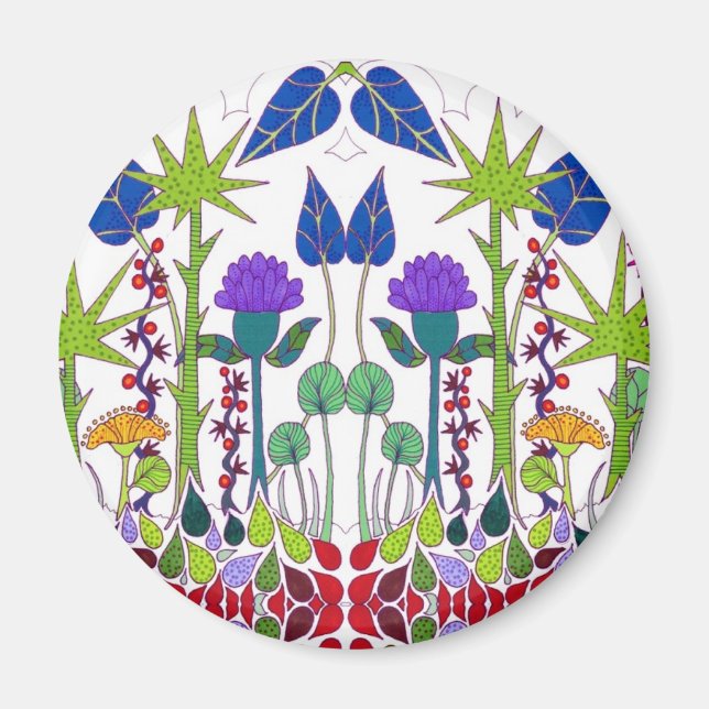 Charming floral pattern magnet (Front)