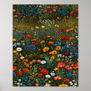Charming Floral Poster Elegant Wall Art