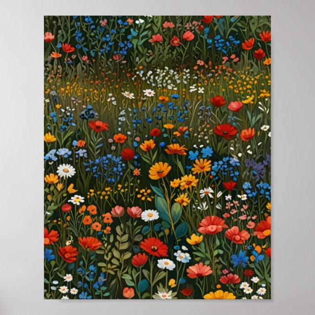 Charming Floral Poster | Elegant Wall Art  (Front)