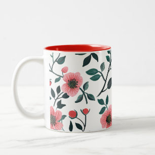 Charming Floral Print Coffee Mug