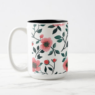 Charming Floral Print Coffee Mug