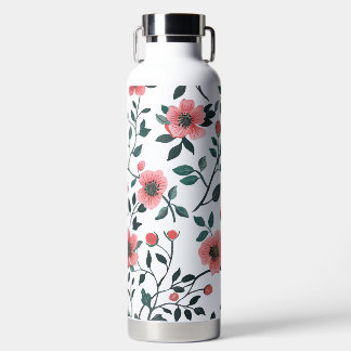 Charming Floral Print Coffee Mug Water Bottle