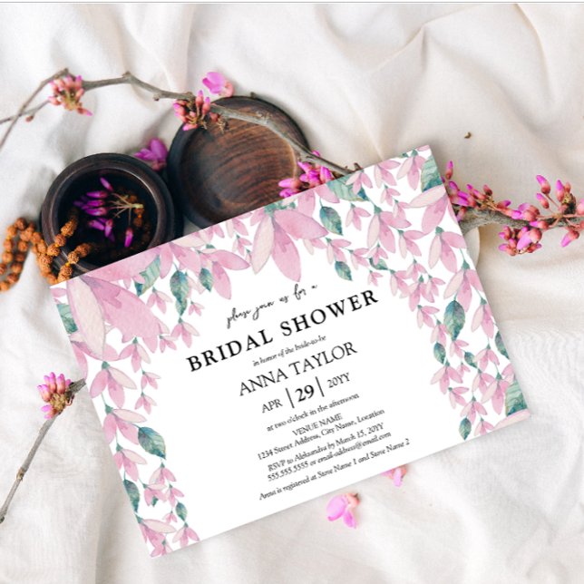 Charming Floral Wisteria Bridal Shower Invitation (Creator Uploaded)