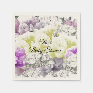 Charming Flower Bouquet Baby Shower Paper Napkins