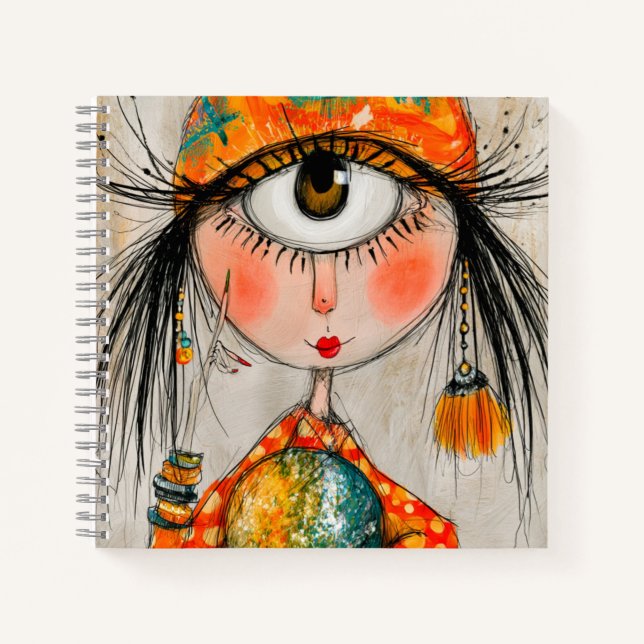 Charming Fortune Teller Cyclops Notebook (Front)