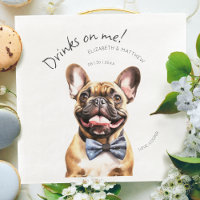 Charming French Bulldog Waiter Watercolor