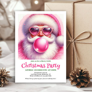 Charming Funny Santa Sunglasses Christmas Invites