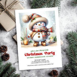 Charming funny snowman invitation printable 