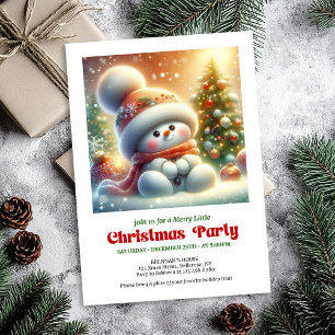 Charming funny snowman invite holiday tones DGL