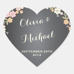 Charming Garden Floral Wreath Personalised Sticker