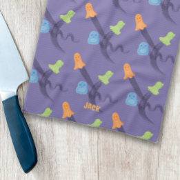 Charming ghosts, customisable tea towel