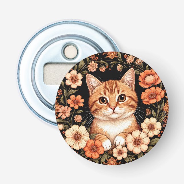 Charming Ginger Cat Bottle Opener (Front)