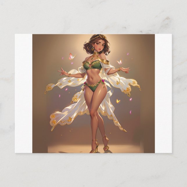 Charming Girl  Postcard (Front)