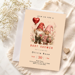 Charming Gnome Baby Shower Invitation