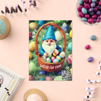 Charming Gnome & Basket Easter Egg Hunt Acrylic Invitations