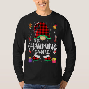 Charming Gnome Buffalo Plaid Red Matching Family C T-Shirt
