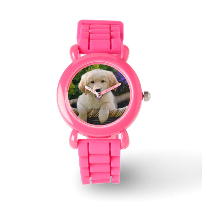 Charming Goldie Retriever Dog Puppy - Strapwatch Watch (Front)