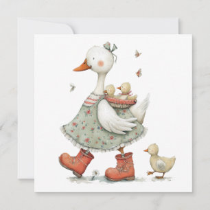 Charming Goose Whimsical Mother’s Day Mum Babies Card