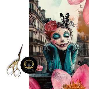 Charming Gothic Paris Gargoyle Decoupage Tissue Paper