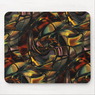 Charming grained texture, embossed golden green  mouse pad