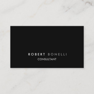 Charming Grey Black Consultant Business Card
