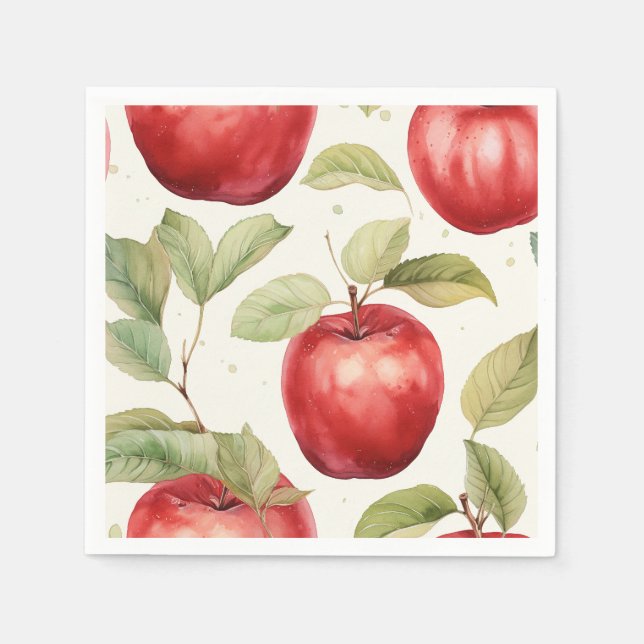 Charming harvest apple plate napkin (Front)