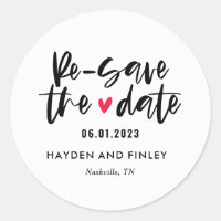 Charming Heart EDITABLE COLOR Resave The Date