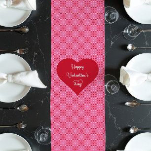 Charming Heart Pattern Valentine Table Runner