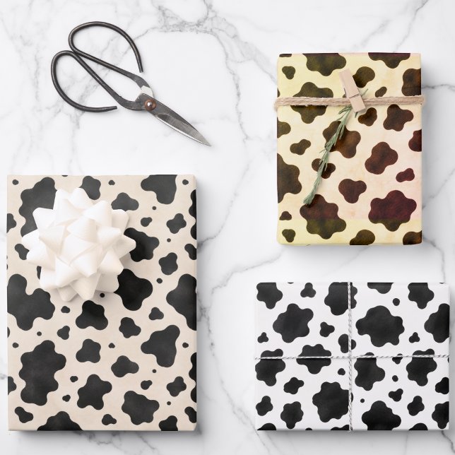 Charming Holstein Cow Print Flat Sheet Gift Wraps (Creator Uploaded)