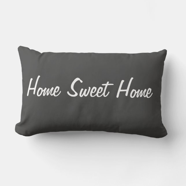 Charming Home Sweet Home Pillow– Perfect for Cosy  Lumbar Cushion (Front)