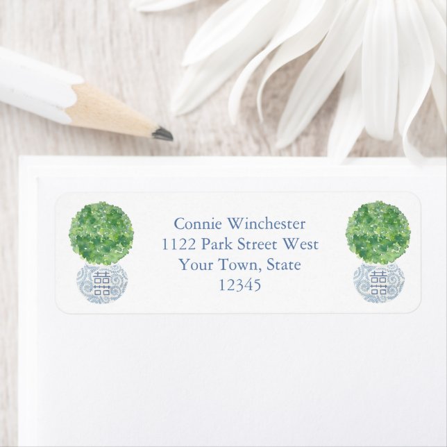 Charming Hostess Topiary Ginger Jar Return Address (Insitu)