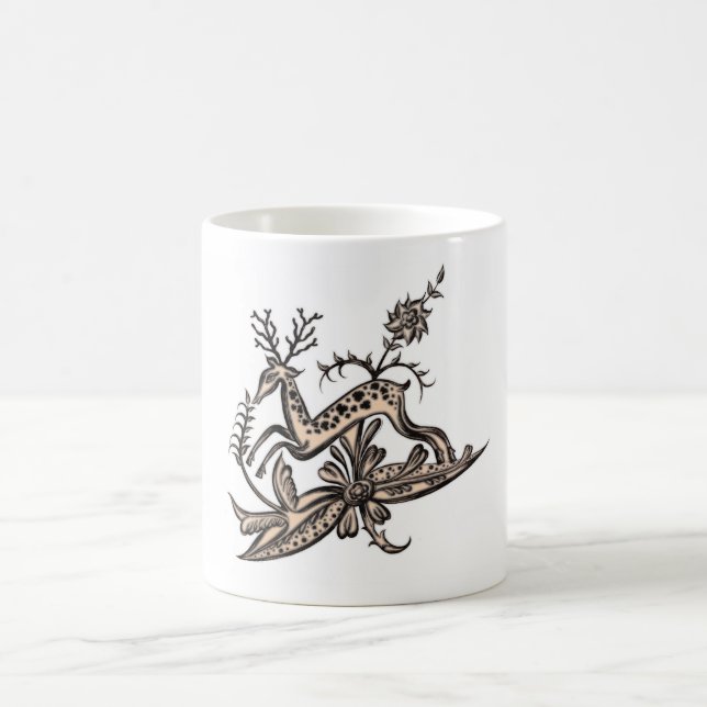 CHARMING ILLUSTRATION VINTAGE! OLD! QUAINT! COFFEE MUG (Center)