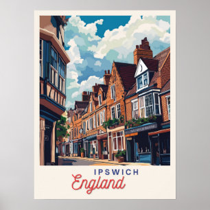 Charming Ipswich England  Poster