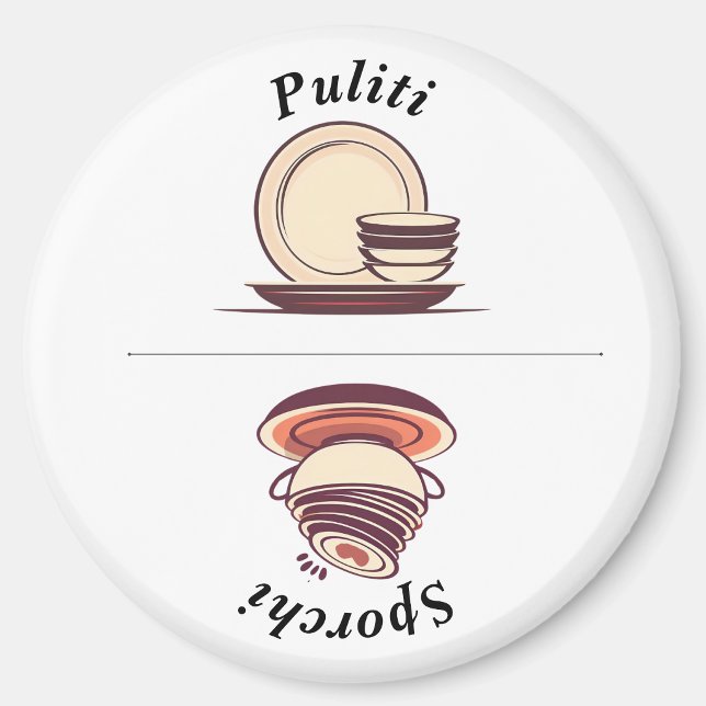 Charming Italian Language Clean/Dirty Dishwasher  Magnet (Creator Uploaded)