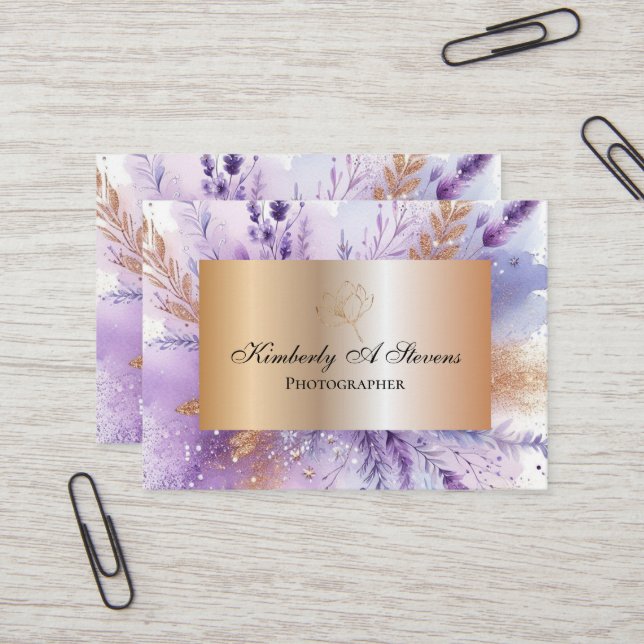 Charming Lavender II Mighty 3.5" x 2.5" Bus Card (Front/Back In Situ)