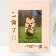 Charming LOVE Dog Paw Print Modern Custom Photo