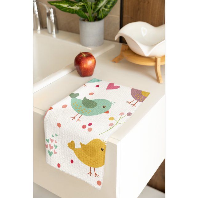 Charming Lovebirds Tea Towel (Creator Uploaded)