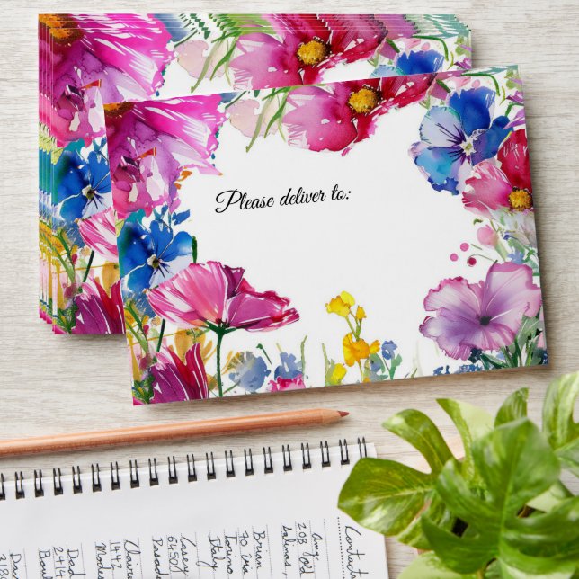 Charming 🌻💗🌹 Meadow Blooms Collection Envelope (Stacked)