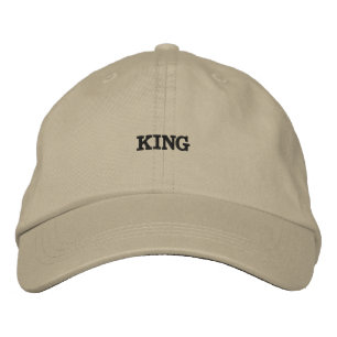 Charming Men Boys King Personalised khaki Elegant Embroidered Hat