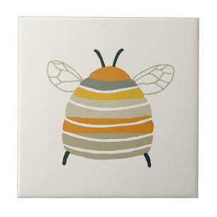 Charming Mid‑Century Honeybee Tile
