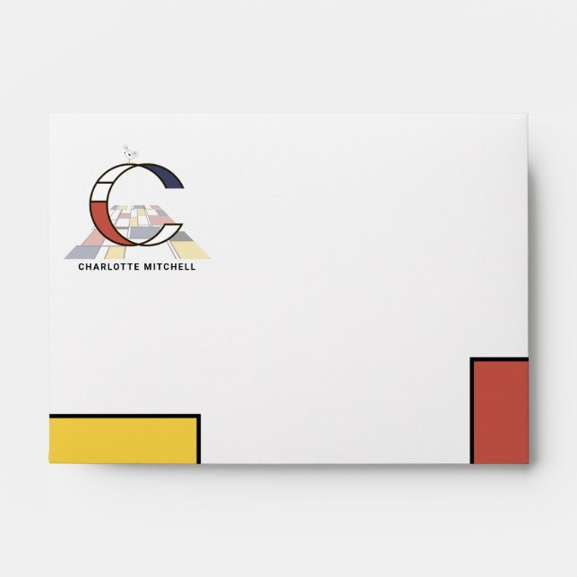 Charming Modern Art Monogram. Letter C Envelope (Front)