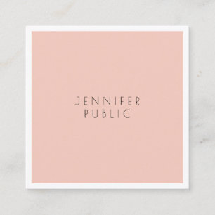 Charming Modern Clean Design Elegant Luxury Plain Square Business Card