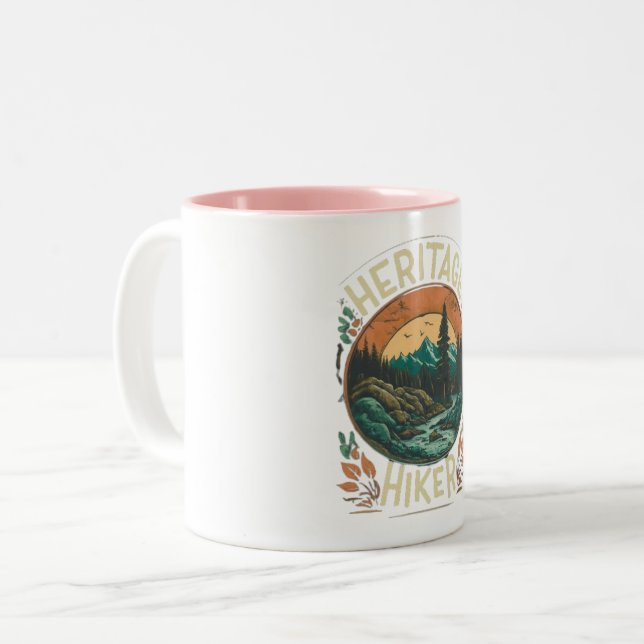 Charming Morning Mug" Two-Tone Coffee Mug (Front Left)