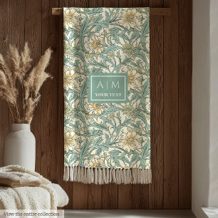 Charming Morris inspired pimpernel print blanket