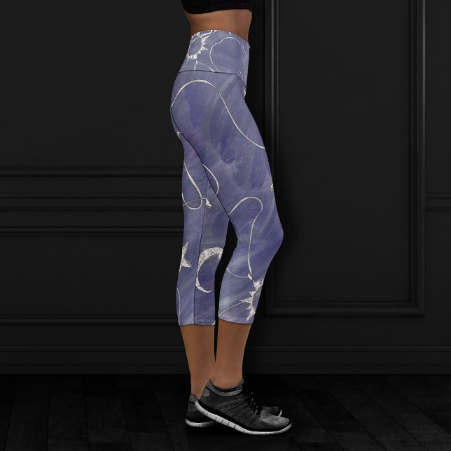 Charming Mystique | Silver Moon Stars Sun Amulet Capri Leggings (Creator Uploaded)