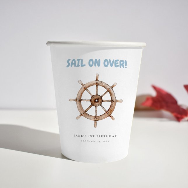 Charming Nautical Birthday Paper Cups (Creator Uploaded)