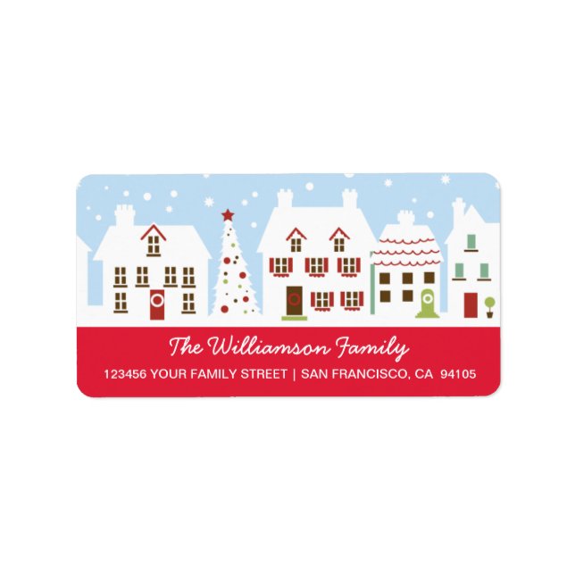 Charming Neighbourhood Address Labels (fuchsia) (Front)